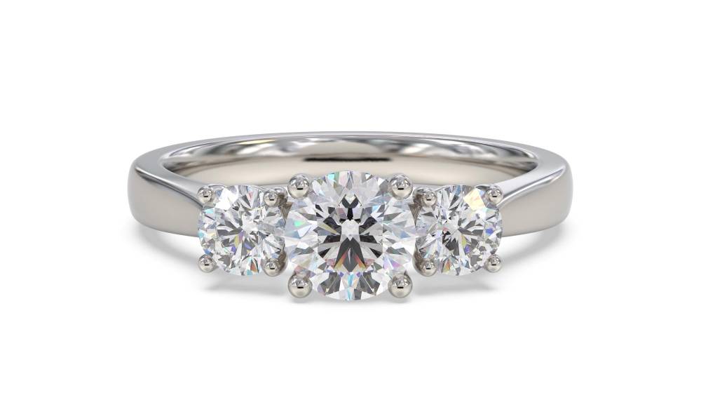 Lavish Round Diamond Trilogy Ring Image