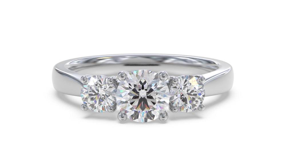 Lavish Round Diamond Trilogy Ring Image