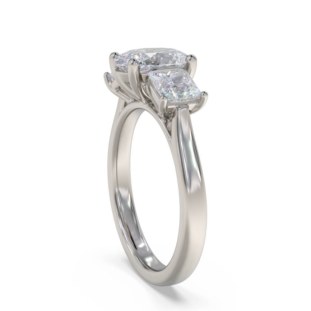 Traditional Oval & Princess Diamond Trilogy Ring Image