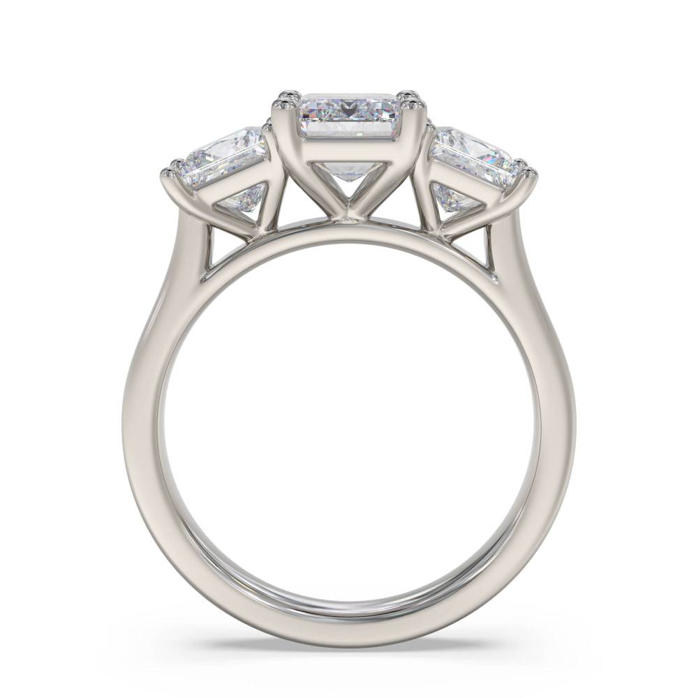 Emerald & Princess Diamond Trilogy Ring Image