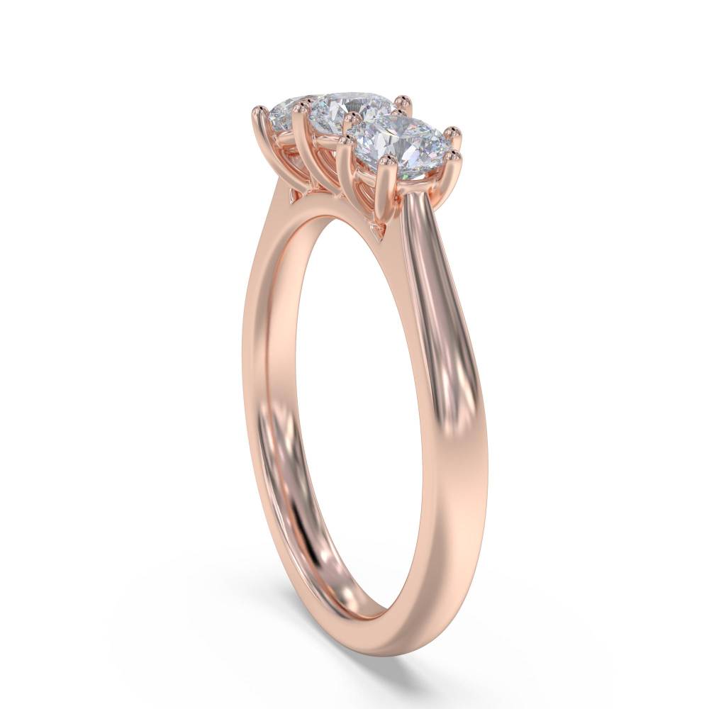 Graduated Round Diamond Trilogy Ring Image