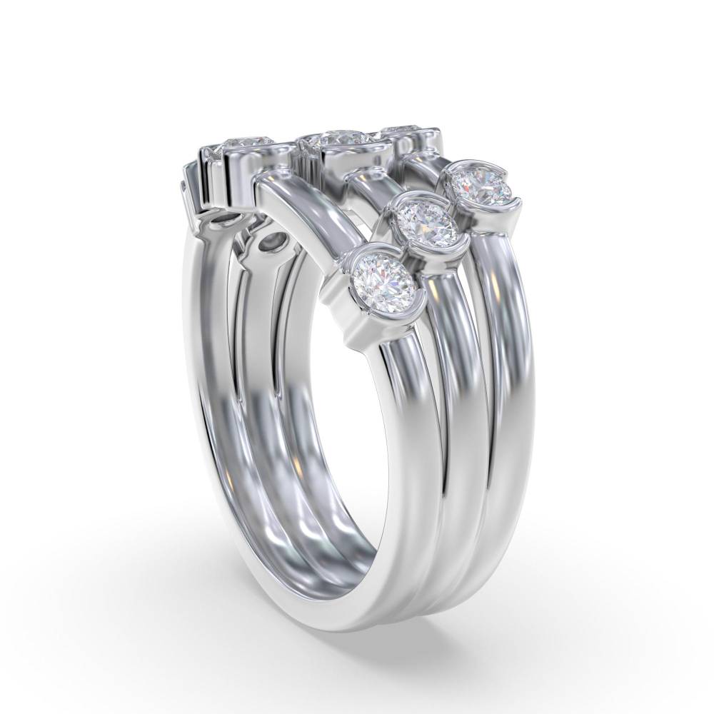 Unique Elegant Round Diamond Dress Ring W