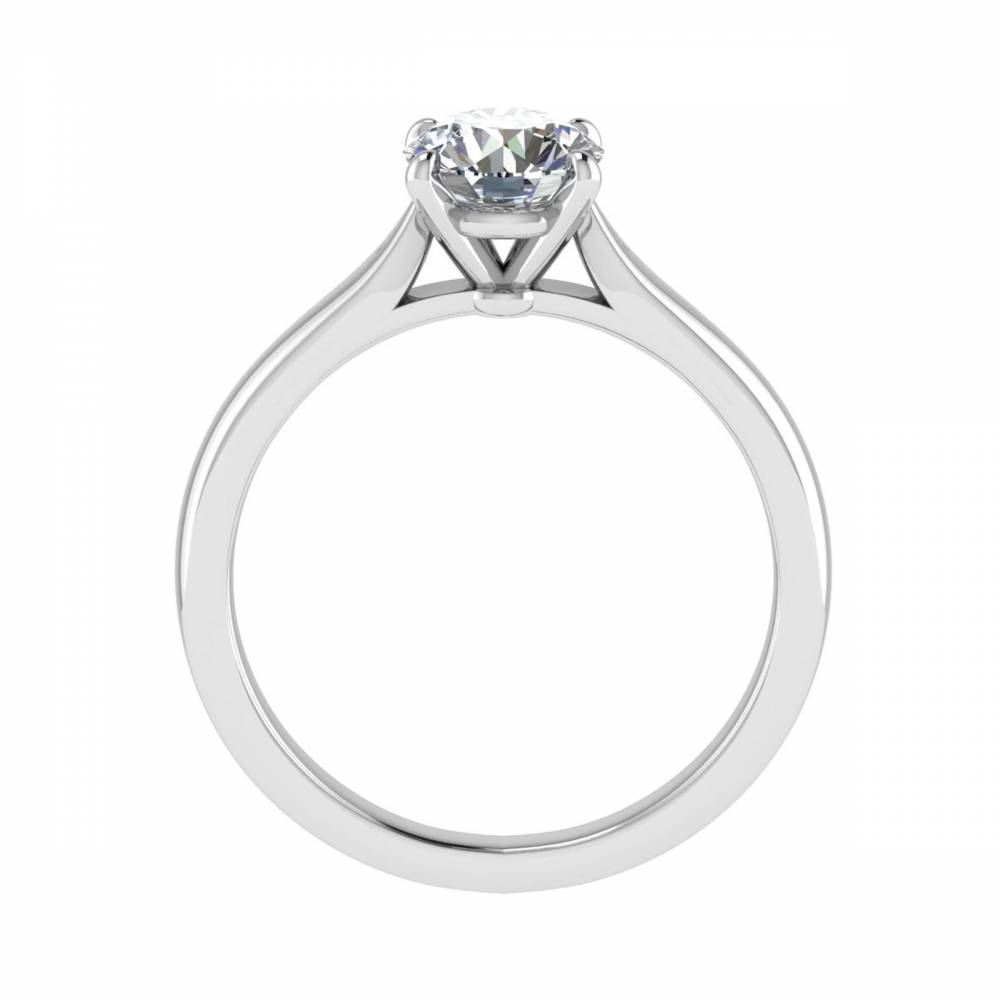 Round Diamond Engagement Ring set in Platinum