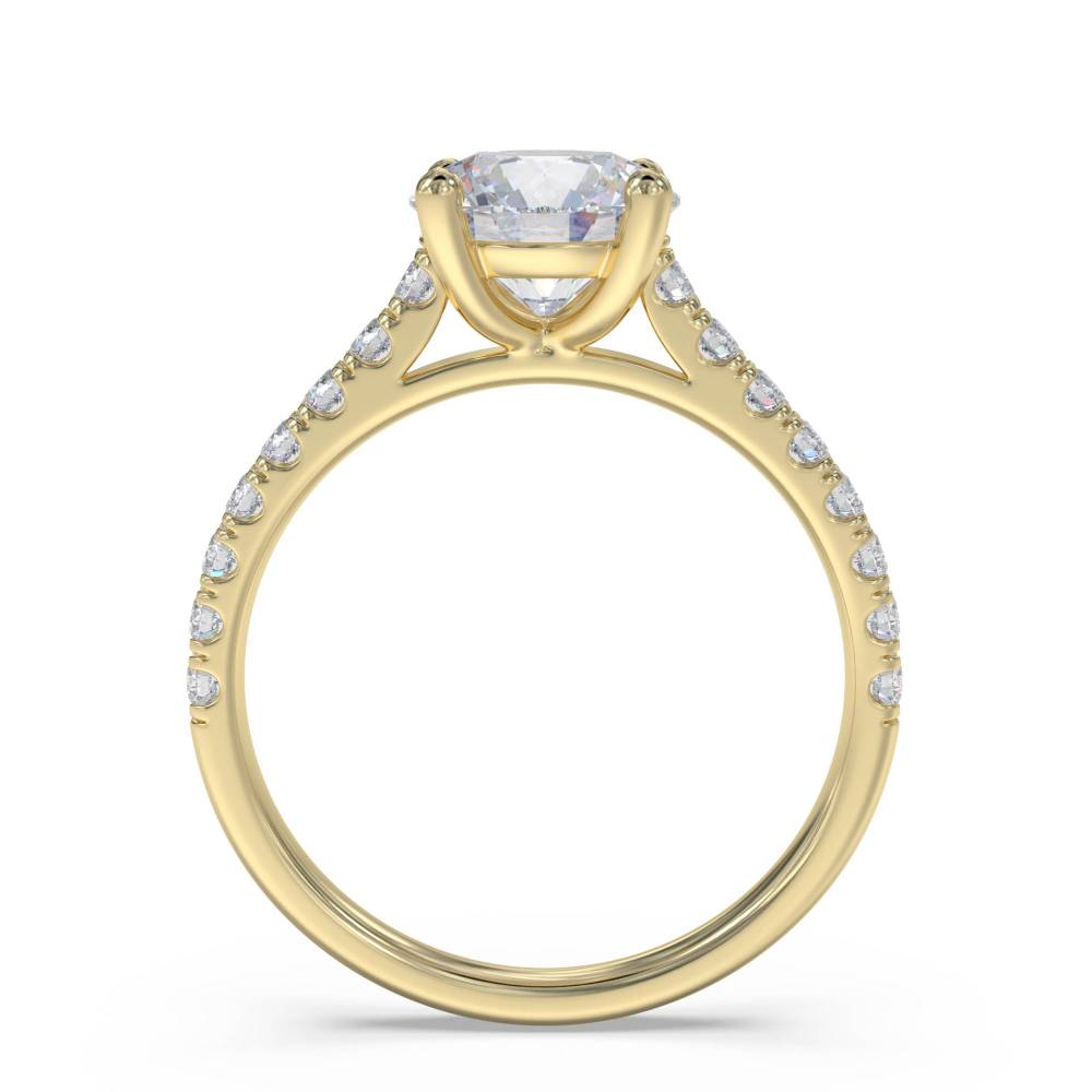 Round Diamond Shoulder Set Ring Image