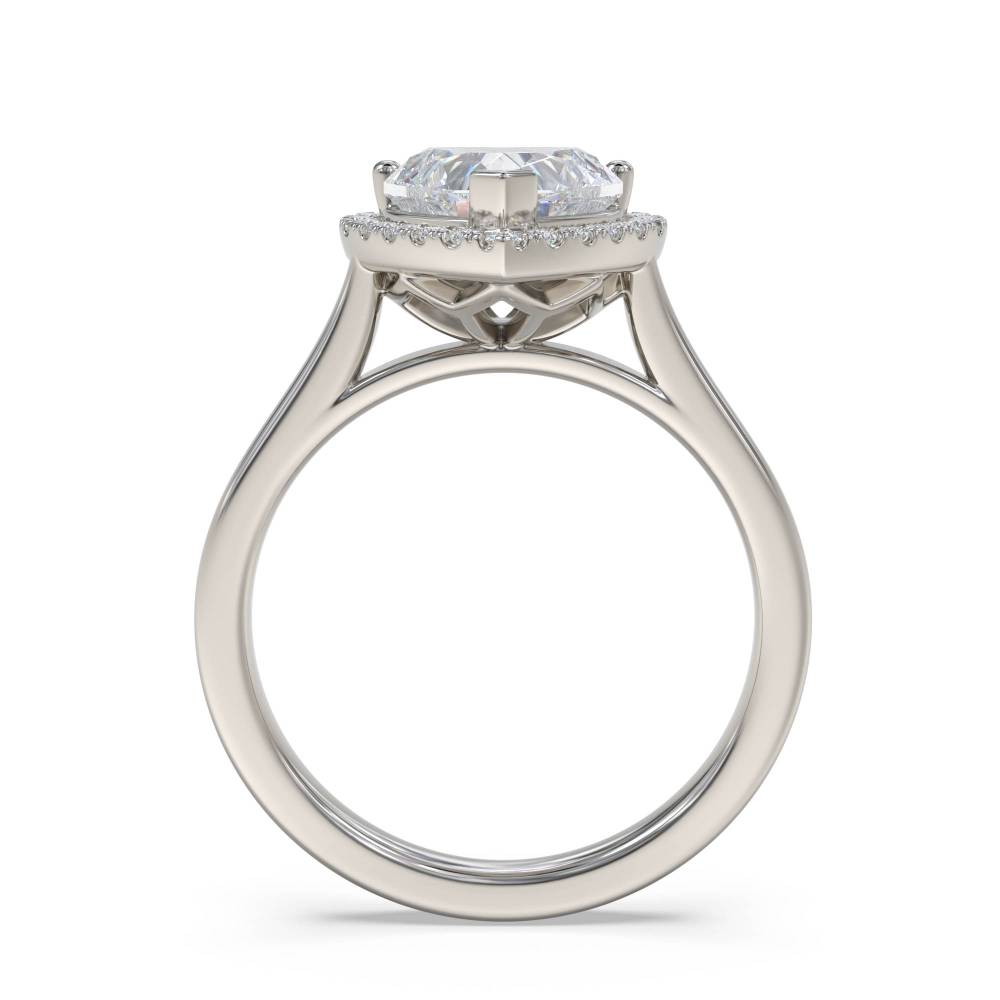 Heart Diamond Single Halo Ring P