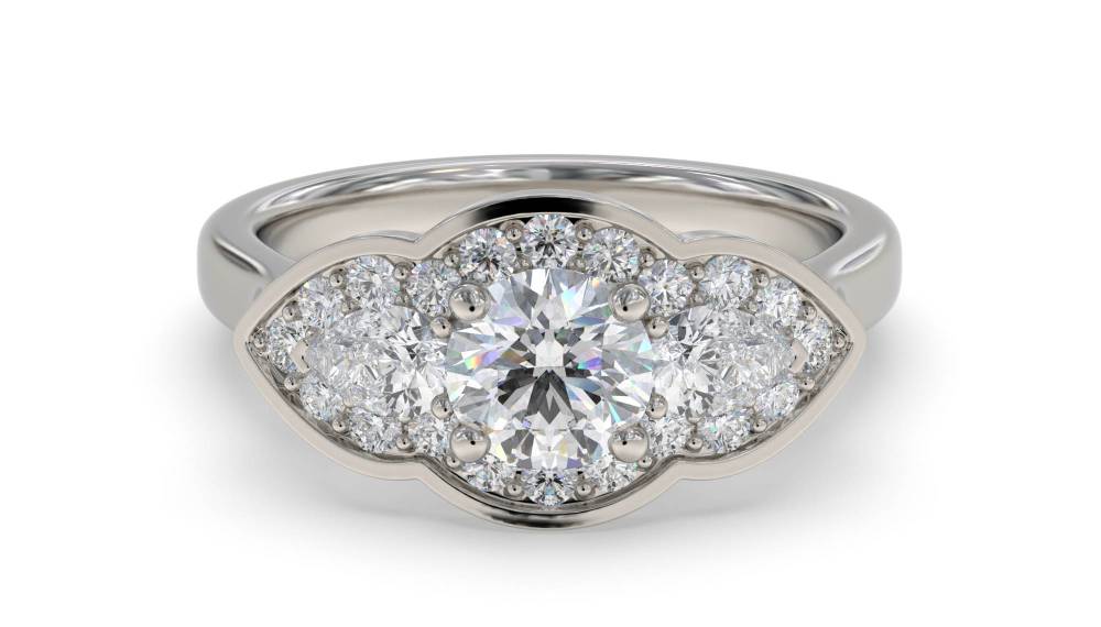 Round Diamond Designer Ring P