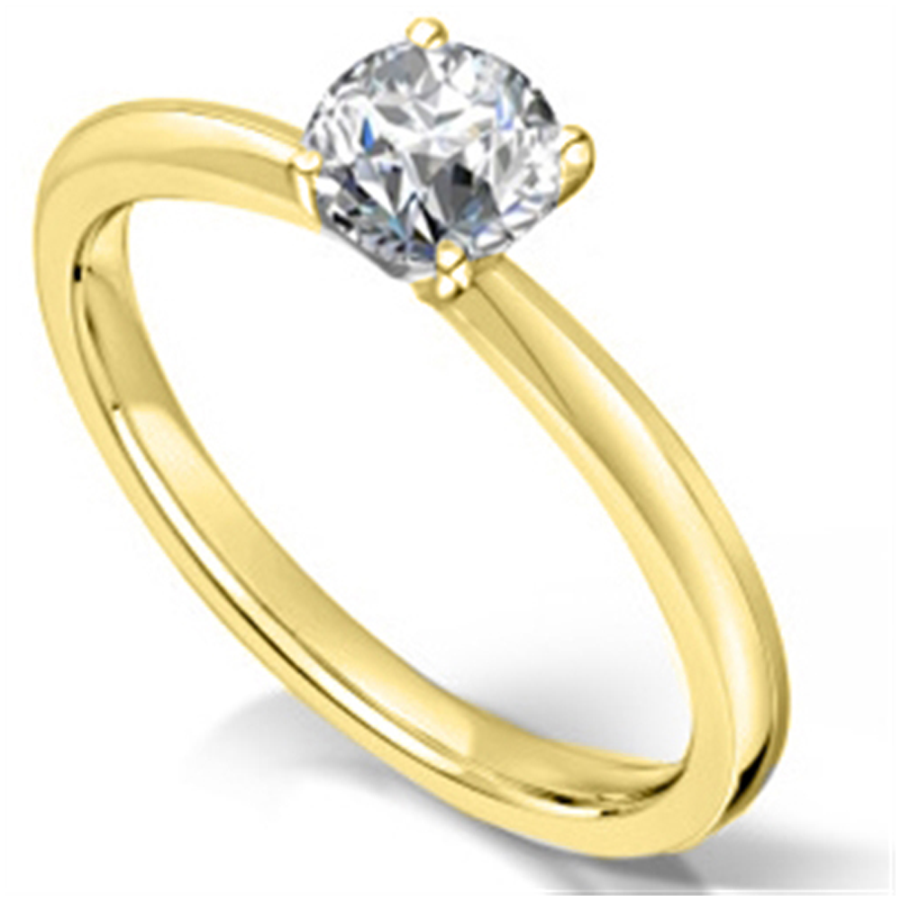 Knife Edge Round Diamond Engagement Ring Image