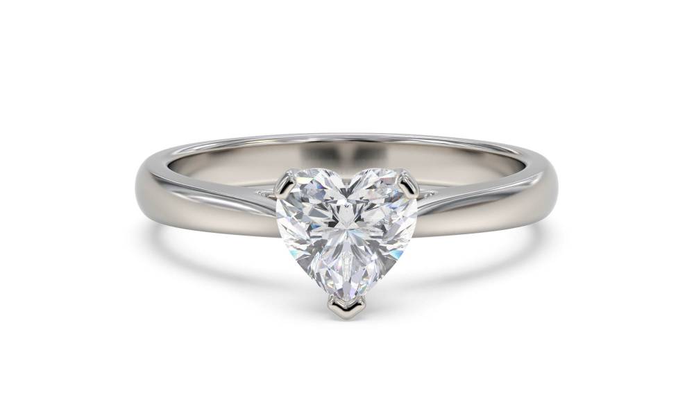 Elegant Heart Diamond Engagement Ring Image