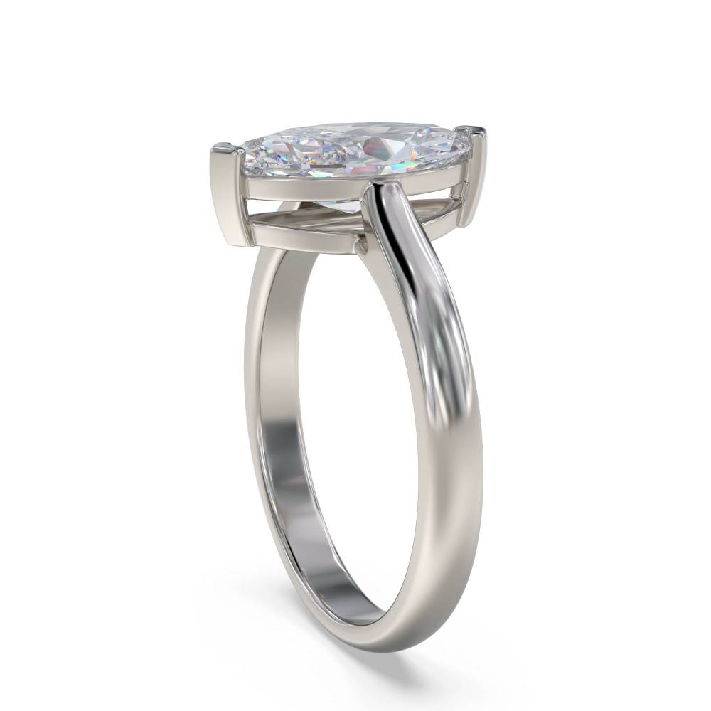 Marquise Diamond Engagement Ring set in Platinum