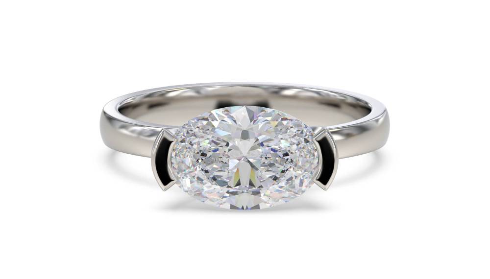 Traditional Oval Diamond Engagement Ring P