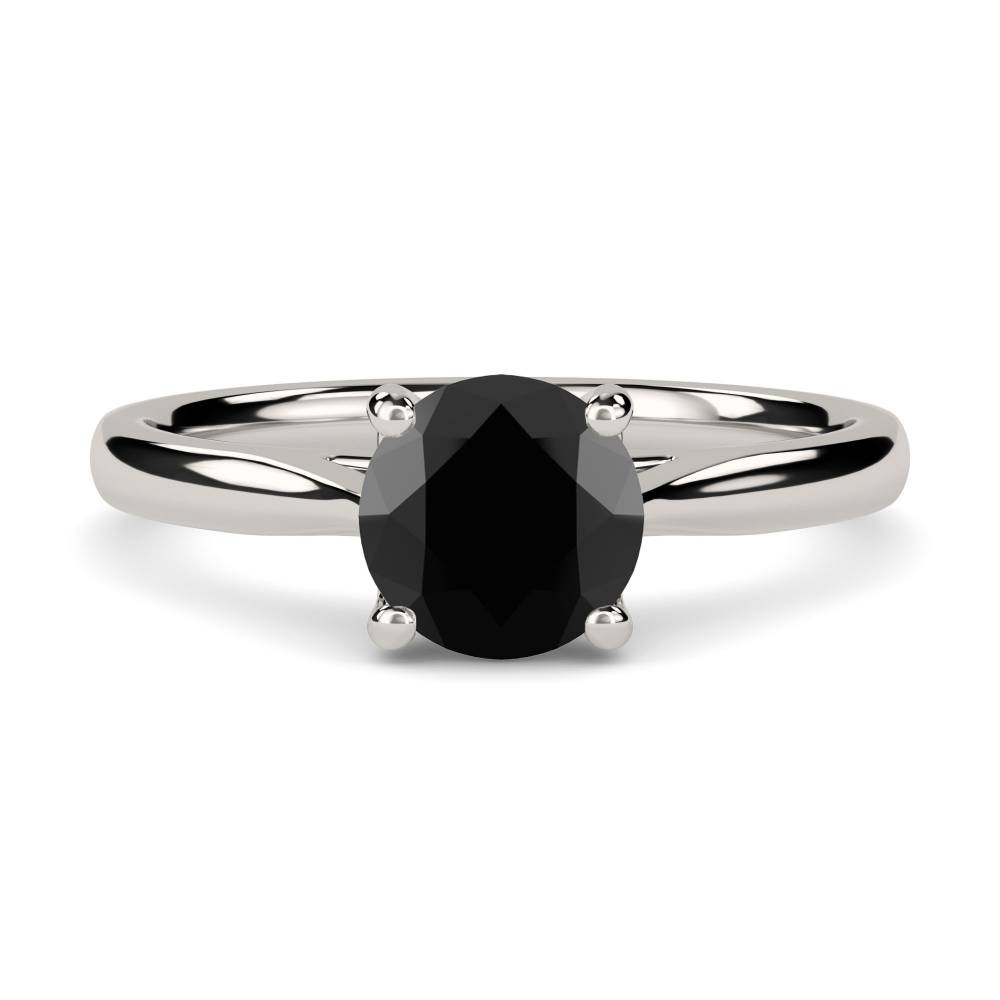 Black Diamond Solitaire Ring P