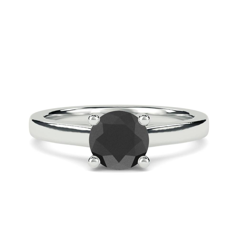 Black Diamond Solitaire Ring P