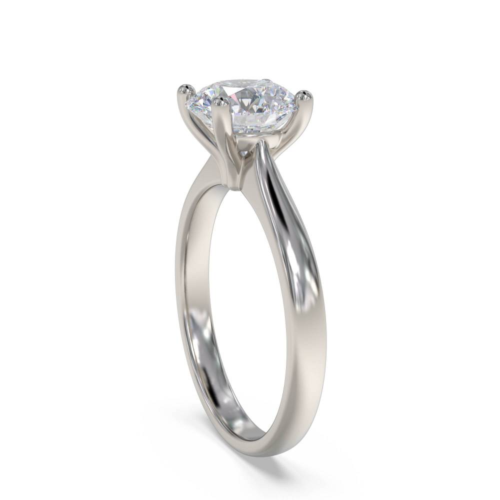 Round Diamond Engagement Ring set in Platinum