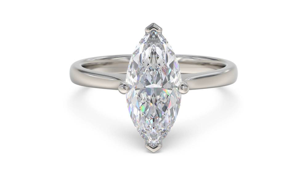 Marquise Diamond Engagement Ring set in Platinum