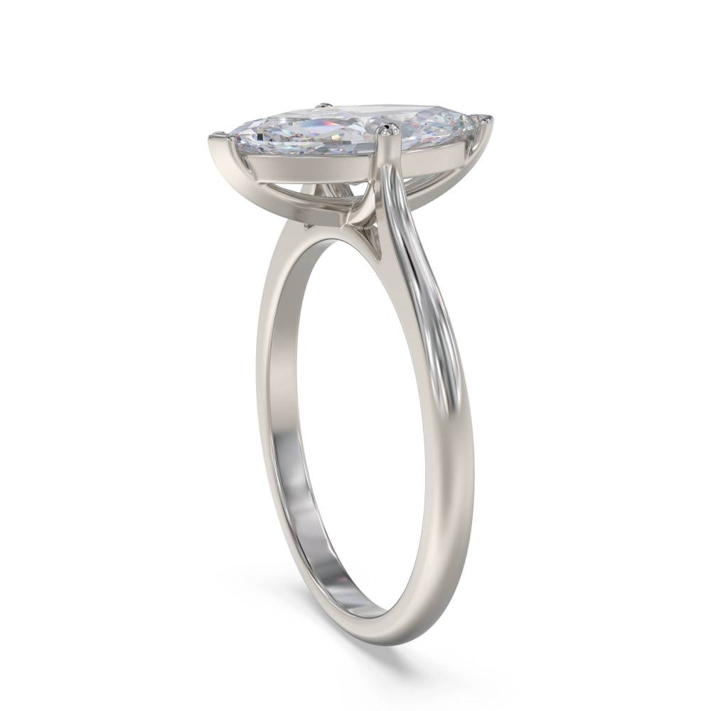 Marquise Diamond Engagement Ring set in Platinum