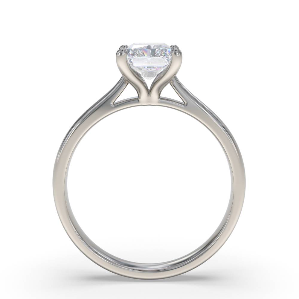 Elegant Radiant Diamond Engagement Ring set in Platinum