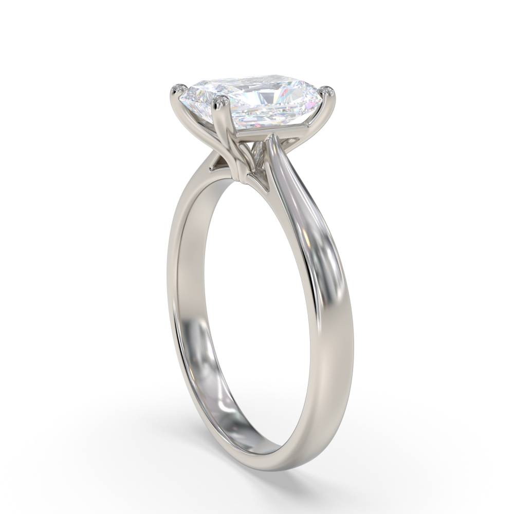 Elegant Radiant Diamond Engagement Ring set in Platinum