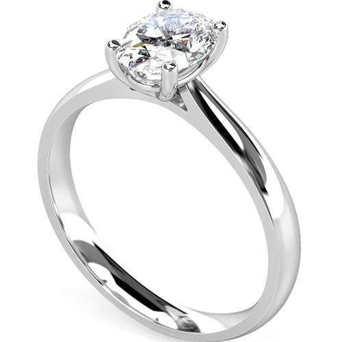 Elegant Oval Diamond Engagement Ring W