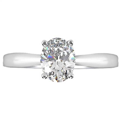 Elegant Oval Diamond Engagement Ring W