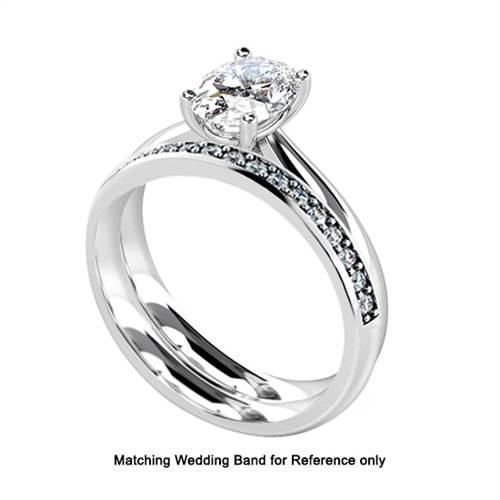 Elegant Oval Diamond Engagement Ring W