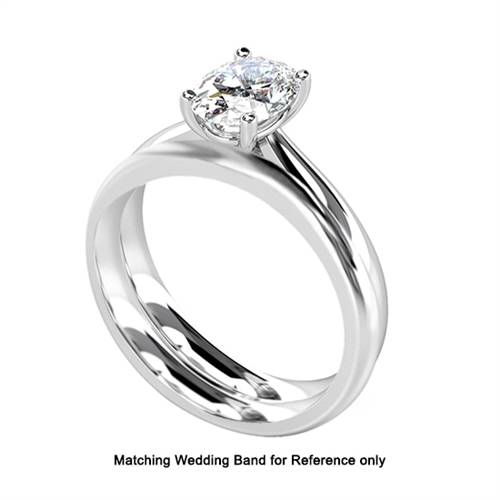 Elegant Oval Diamond Engagement Ring P