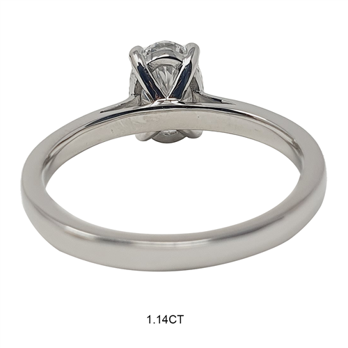 Elegant Oval Diamond Engagement Ring W