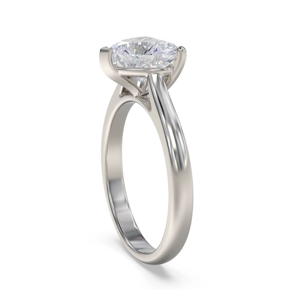 Classic Heart Diamond Engagement Ring P