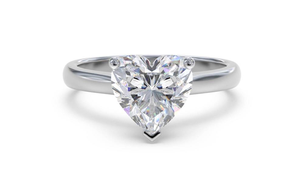 Classic Heart Diamond Engagement Ring W