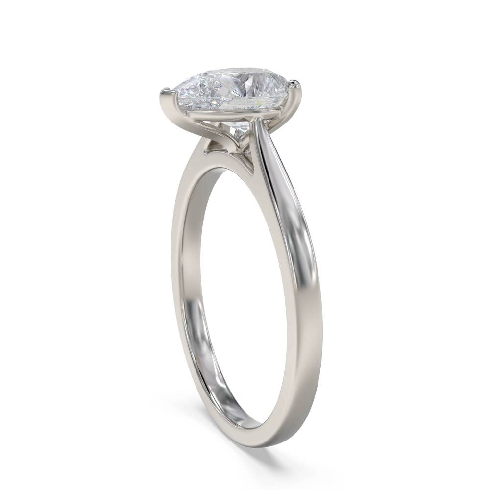 Classic Pear Diamond Engagement Ring set in Platinum