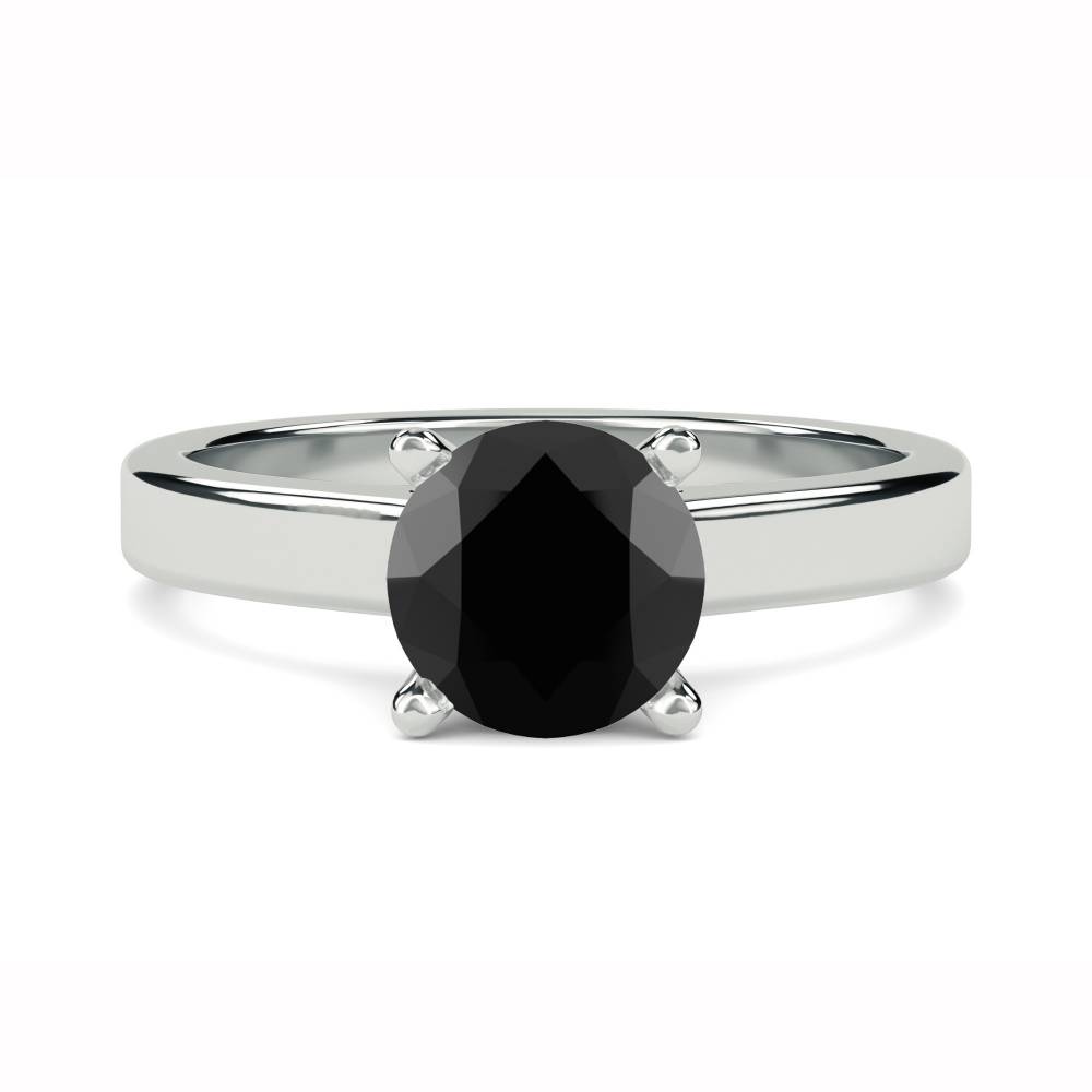 Black Diamond Solitaire Ring P