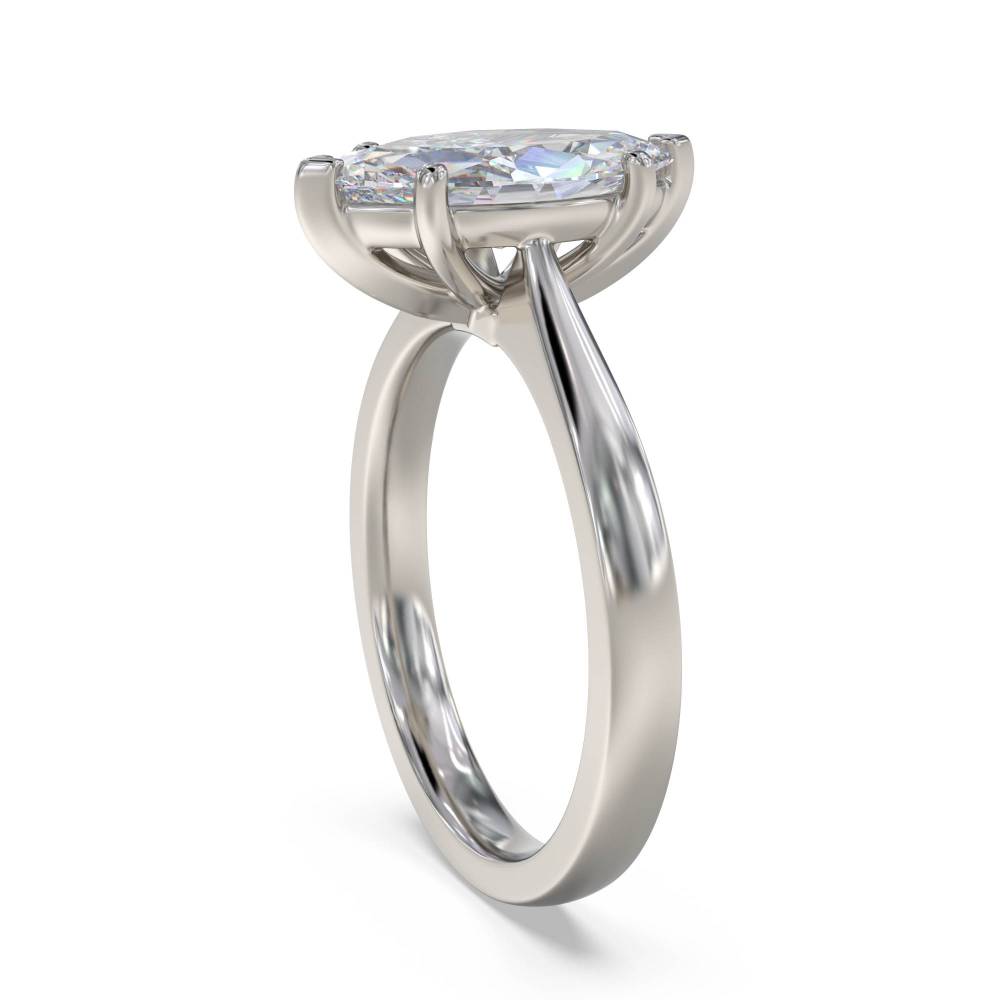 Marquise Diamond Engagement Ring set in Platinum