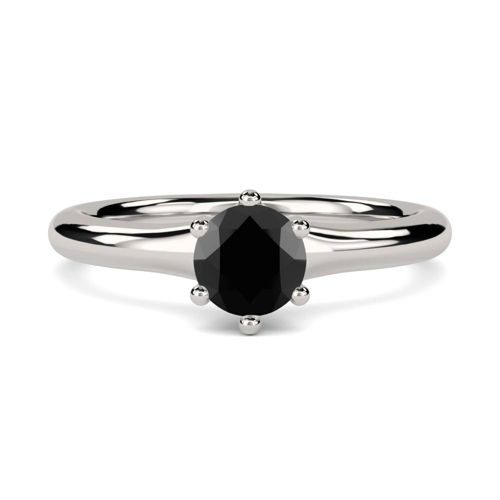 Black Diamond Solitaire Ring P