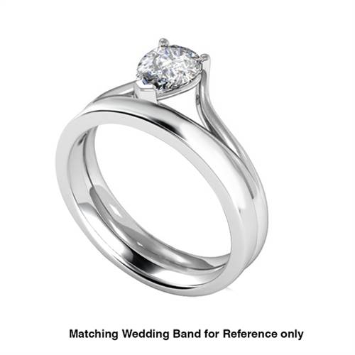 Unique Modern Pear Diamond Engagement Ring Image