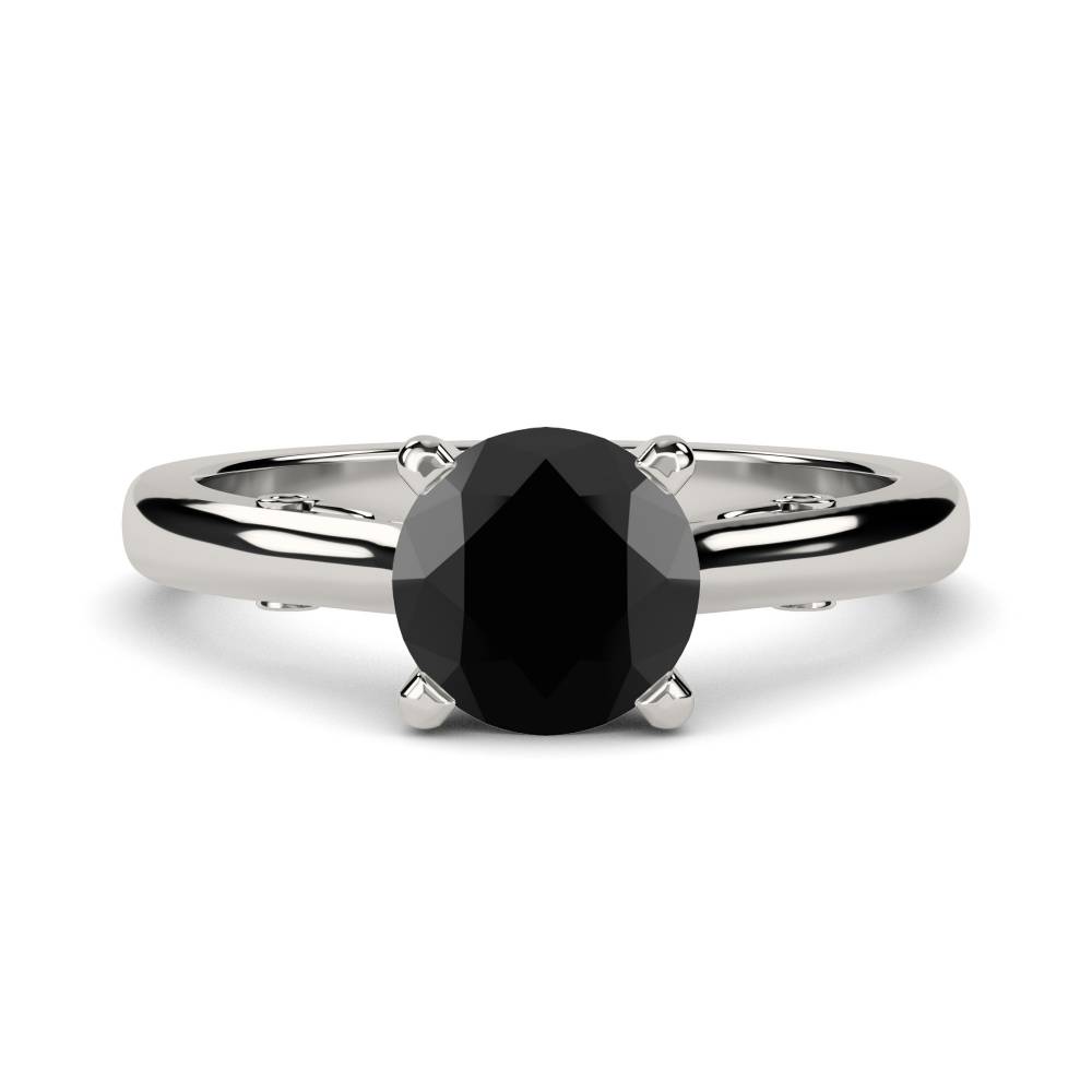 Black Diamond Solitaire Ring P