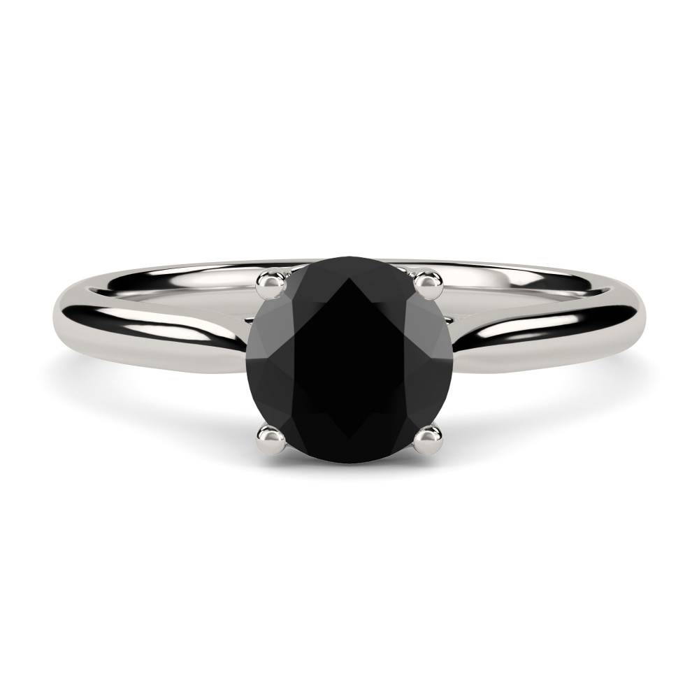 Black Diamond Solitaire Ring P