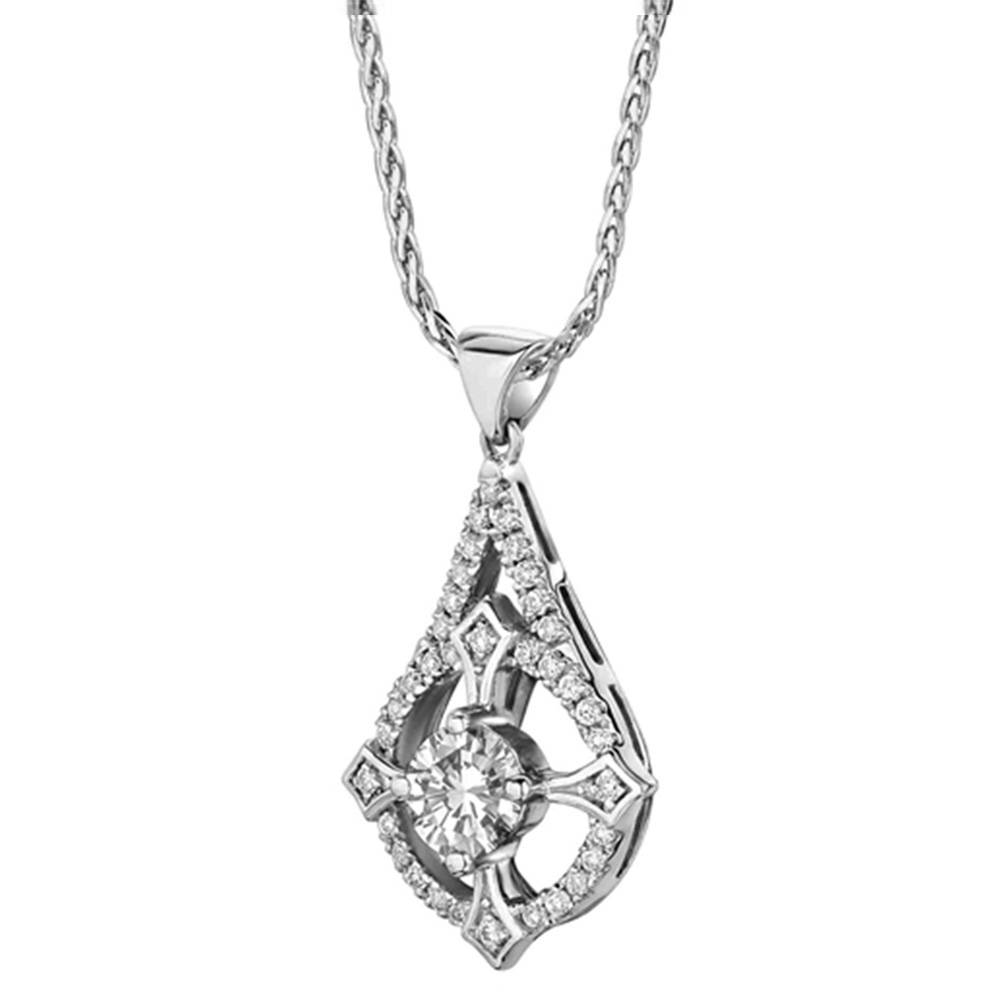 Stylish Round Diamond Designer Pendant P