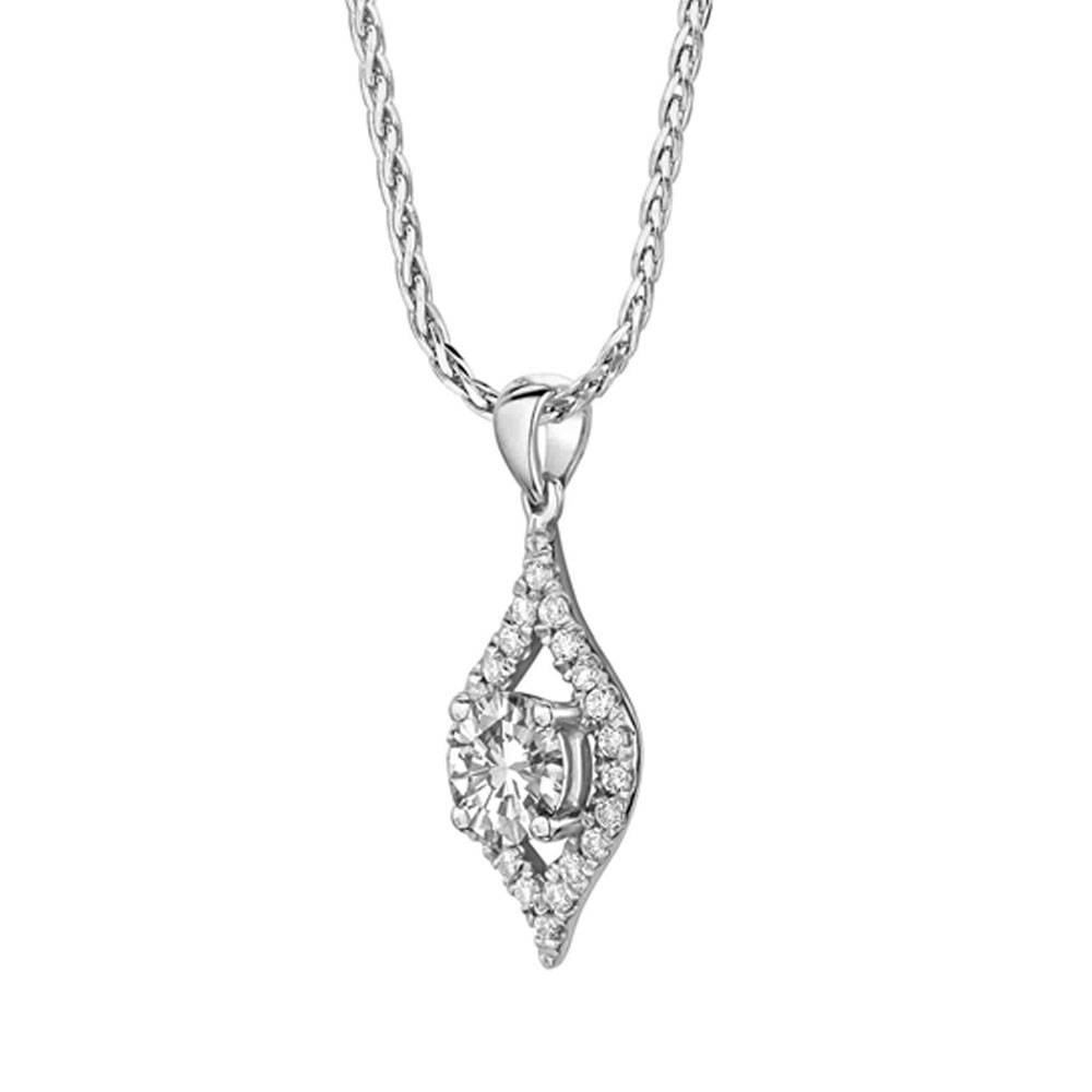 Stylish Round Diamond Designer Pendant P