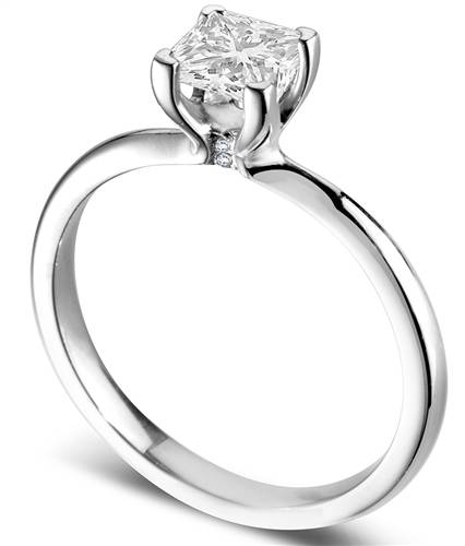 1.20ct I1/F Modern Claw Princess Diamond Solitaire Ring