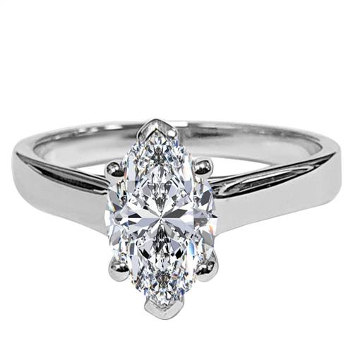 1.00ct I1/E Marquise Solitaire Engagement Ring