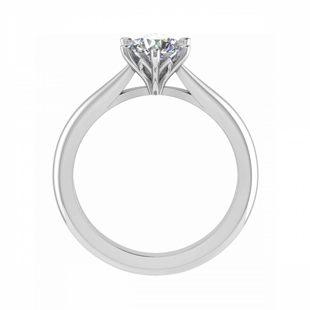 Round Diamond Engagement Ring set in Platinum