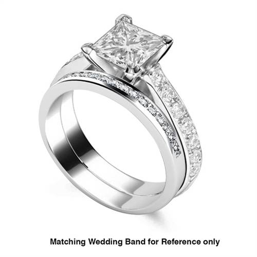 Classic Shoulder Set Diamond Engagement Ring P