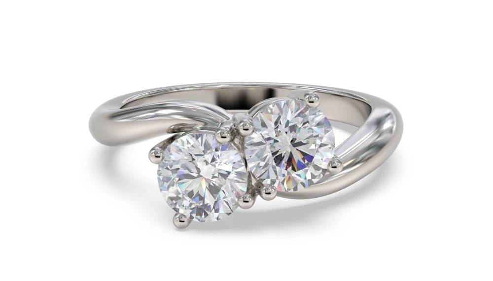 2 Stone Round Diamond Ring P