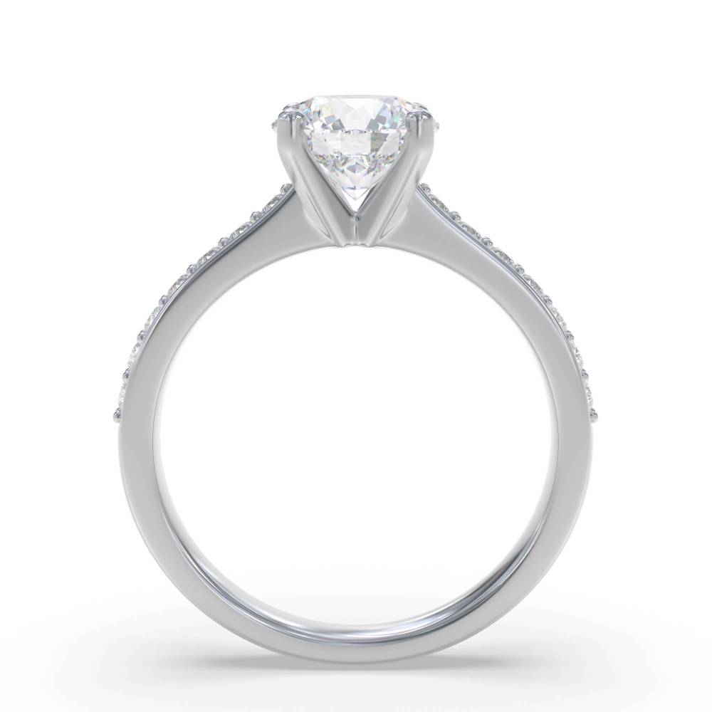 Shoulder Set Diamond Engagement Ring W