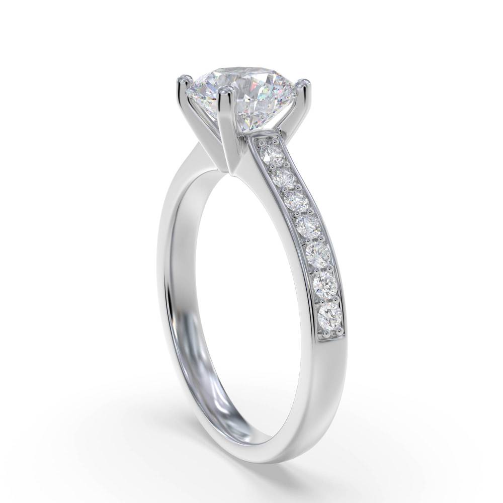 Shoulder Set Diamond Engagement Ring W