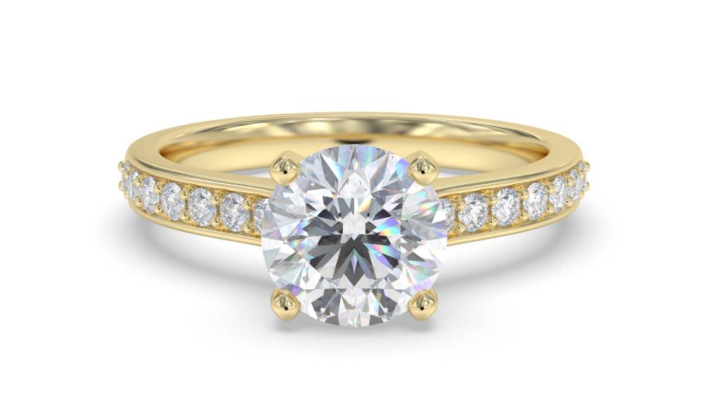 Shoulder Set Diamond Engagement Ring Y