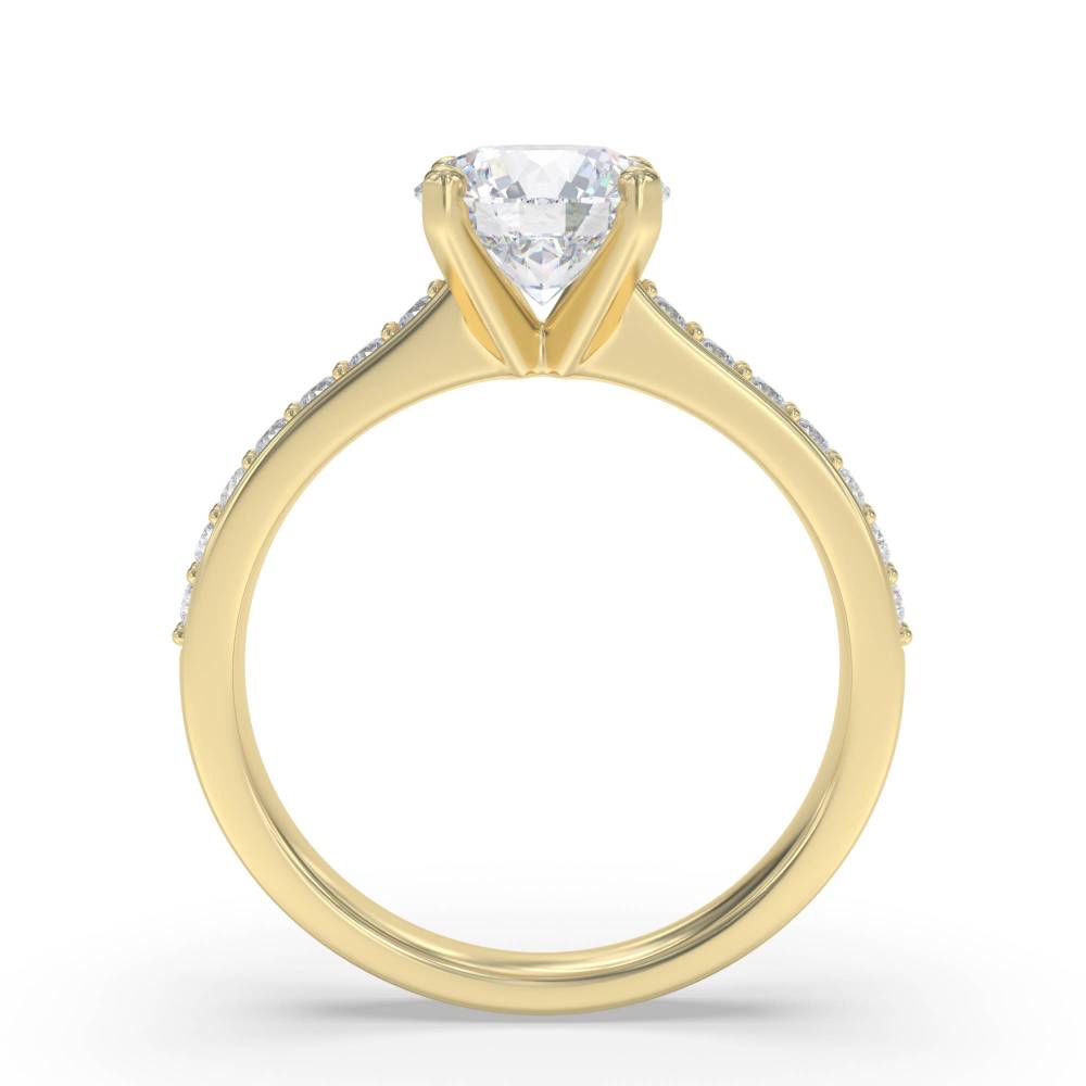 Shoulder Set Diamond Engagement Ring Y