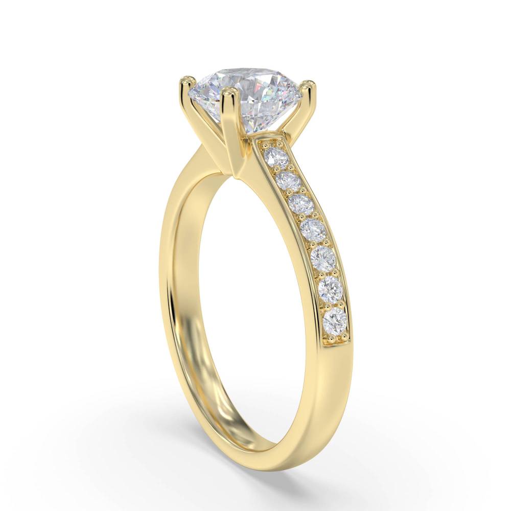 Shoulder Set Diamond Engagement Ring Y