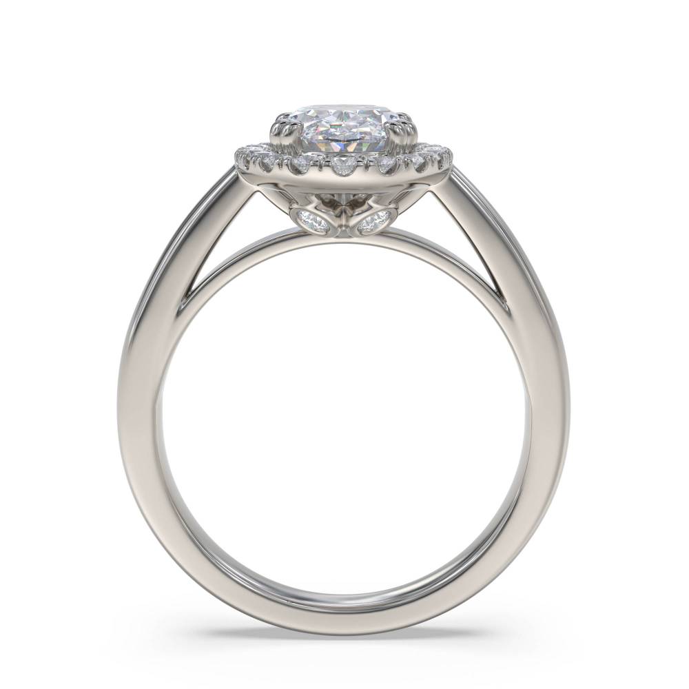 Oval Diamond Designer Ring set in Platinum