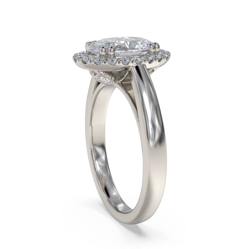 Oval Diamond Designer Ring set in Platinum