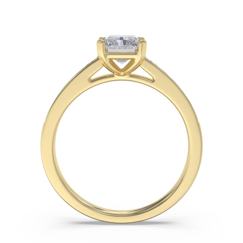 Radiant Diamond Shoulder Set Ring Image